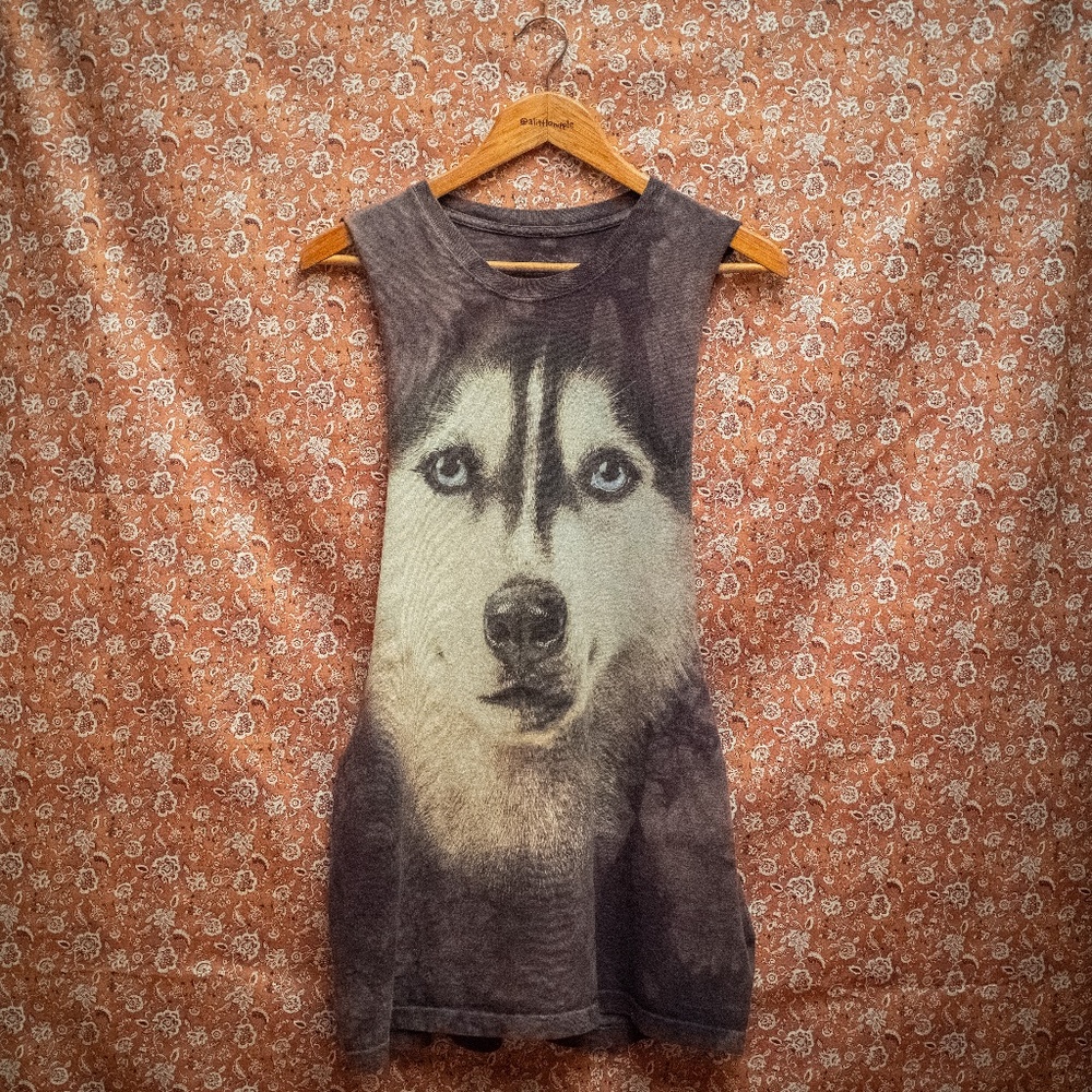 Dog Huskie Wolf Tank Top Muscle Tee